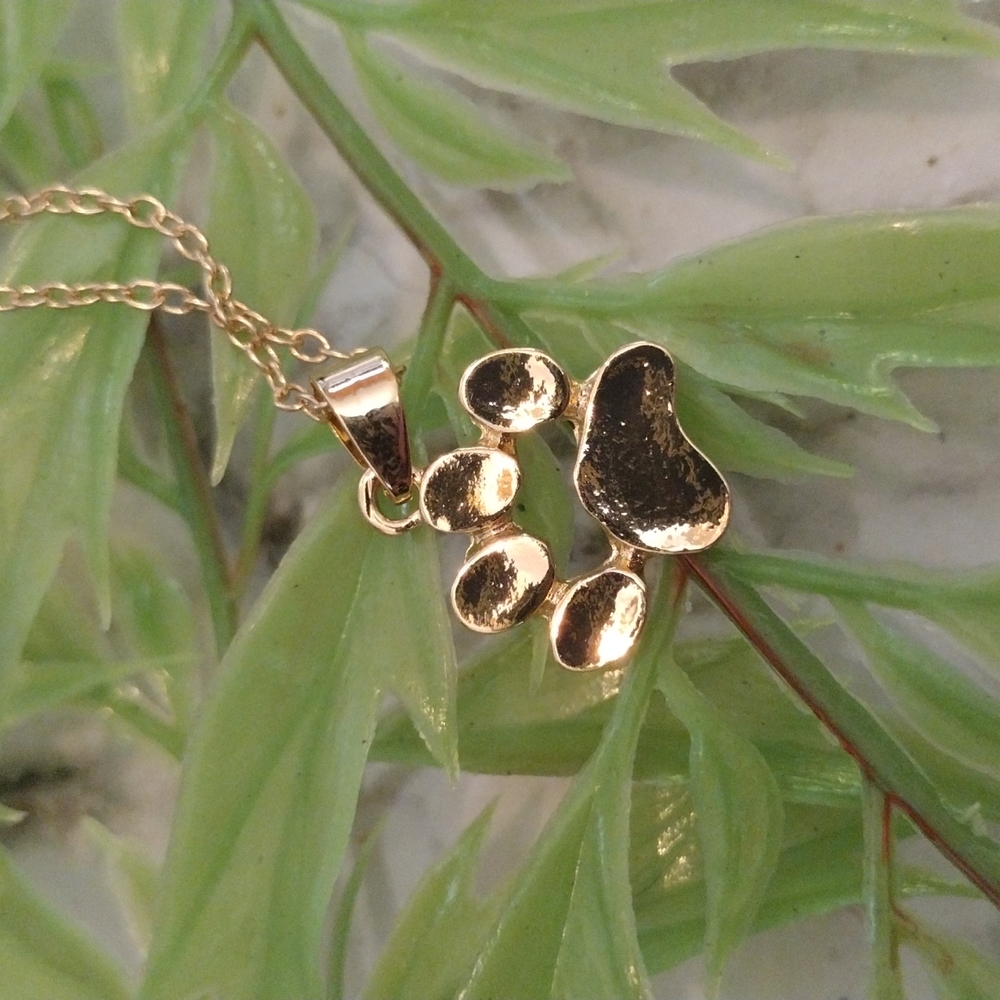 Gold Paw Print Necklace - Picture 1 of 7